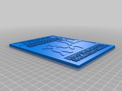 Placa - Não toque na Impressora 3D