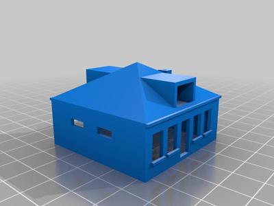 Z ou N scale model train building A05