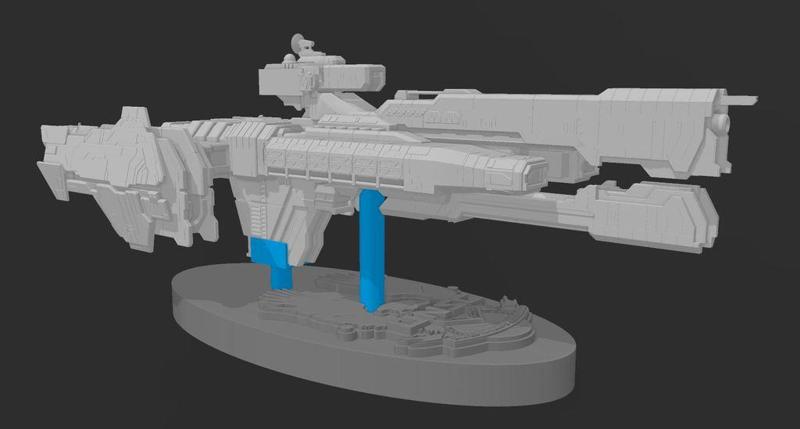 STAND/FILE MODS FOR 7FISH UNSC PARIS CLASS FRIGATE