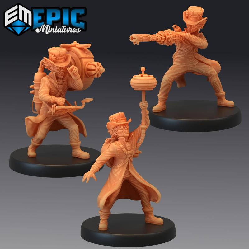 Prof. Felix Fortune Set / Male Human Doctor / Steampunk Tech Character