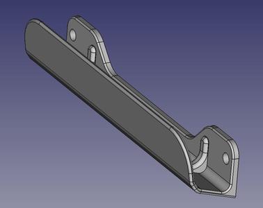 Handle for plastic lamella doors