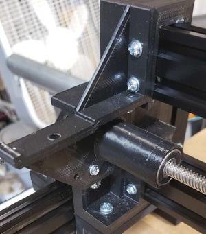 TopsCNC X Axis Right Dragchain and Leadscrew Support Remix