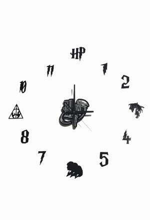 3D HP WALL CLOCK