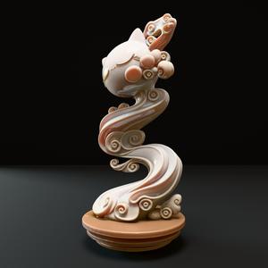 Watercat Sculpture