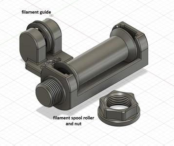 Ender 3 Pro Filament Roller and Guide (20201205 ver 1.2)