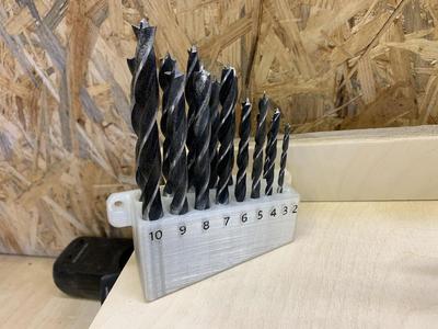 Another wood drill holder
