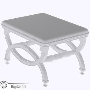 1:12 miniature Living room stool style 2 vintage