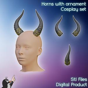Fantasy Horns with Ornament Cosplay Set