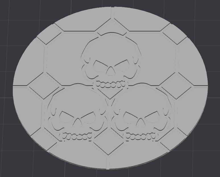 Death Guard chaos space marine Marble topper for 65mm/60mm base