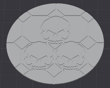 Death Guard chaos space marine Marble topper for 65mm/60mm base