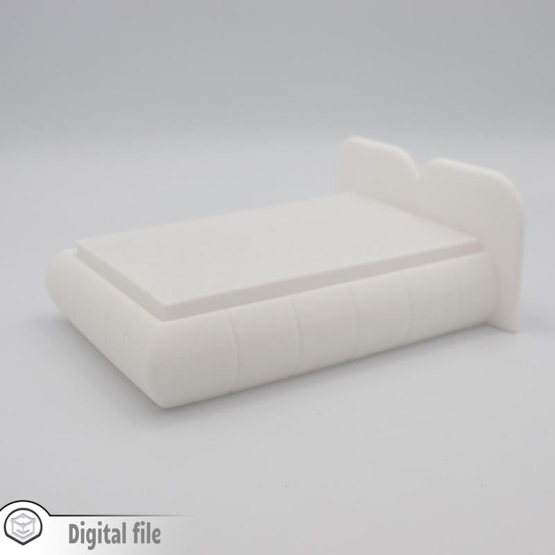 1:12 miniature Modern bed design 3