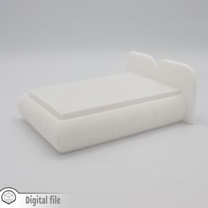 1:12 miniature Modern bed design 3