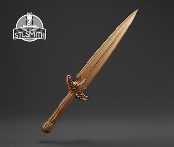 Steel Dagger Skyrim Life Size Prop STL