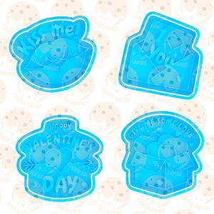 Valentines Day lettering cookie cutter set of 4