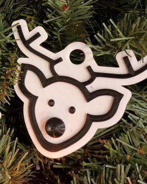 Christmas Reindeer - Hanging Tree Decoration - Holiday ornament - Navidad ornament
