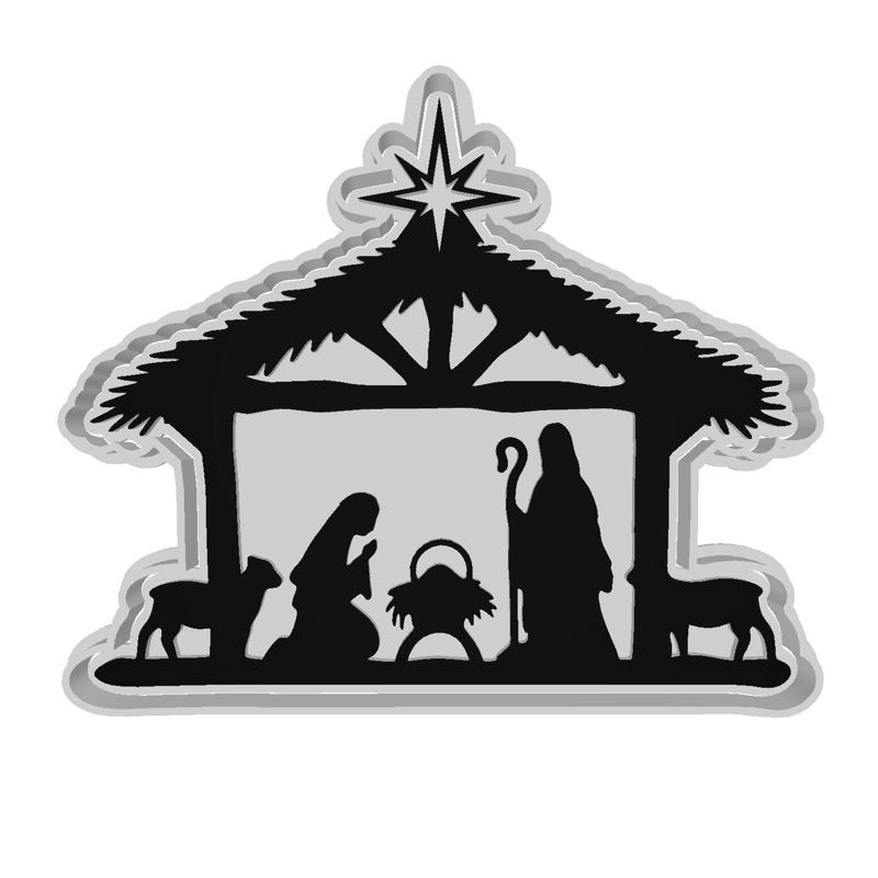 Christmas Crib Cookie Cutter and Marker 2