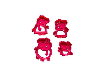 Peppa pig family cookie cutter