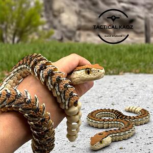 Articulated Rattlesnake | Pre-Painted + Optional 8mm Glass Eye Version