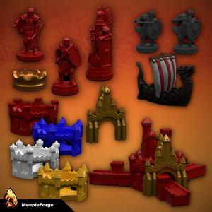 Catan Upgraded Knights, City Walls and Barbarians