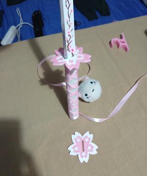 katana handguard cute sakura tsuba