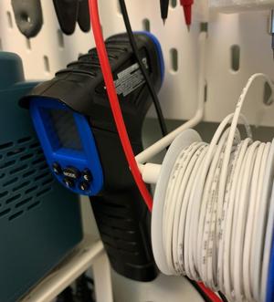 Infrared Thermometer Holder for Ikea Skadis Pegboard 