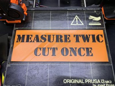 Measure Twic cut once
