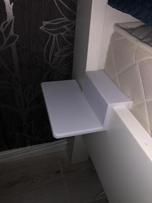 Phone stand for Ikea bed