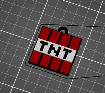 Minecraft TNT prívesok