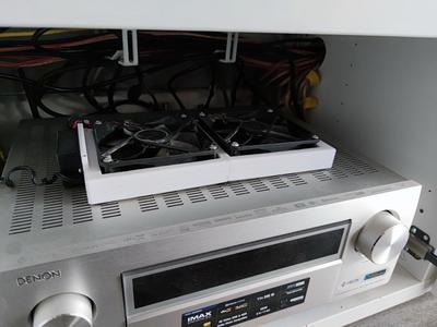 Lüfterhalterung 2x 120mm Lüfter für AVR Reciver