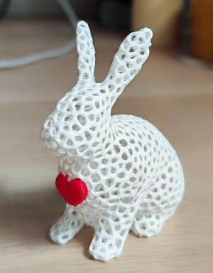 Easter voronoi bunny with heart