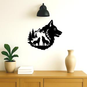 Wolf wall decoration