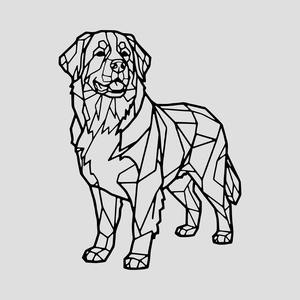 Dog Line Art Wall Art - v9