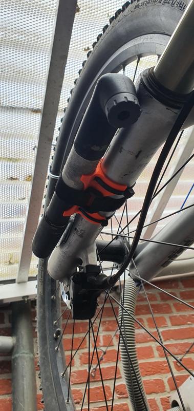 Bike air pump mount - fork mount (38 / 29 mm diameter)