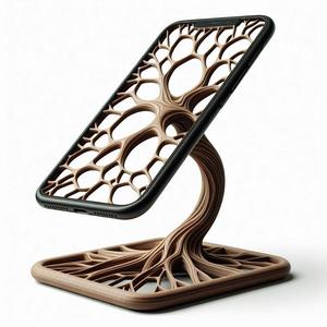 Modern Voronoi Mobile Stand 3D Print – Stylish Geometric Phone Holder, Minimalist Desk Accessory