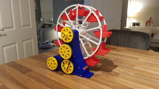 Model ferris wheel for steam engine