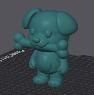 Perrito de pie con hueso-Cute Standing dog with bone