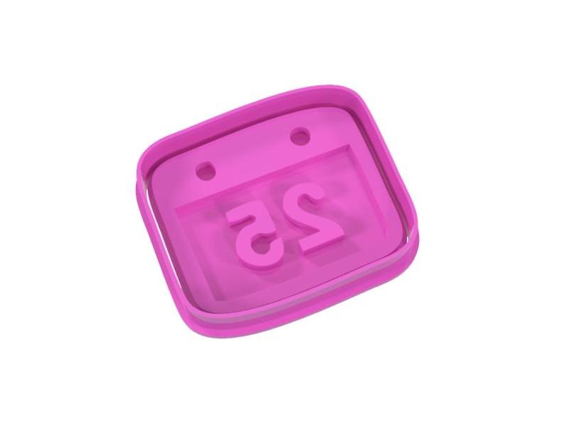 Christmas 25 of December Cookie Cutter