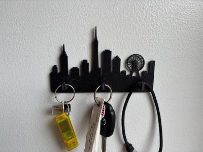 Skyline Keychain Holder