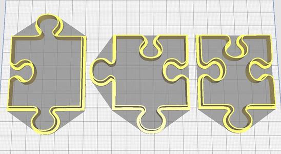 Puzzle cookie cutters