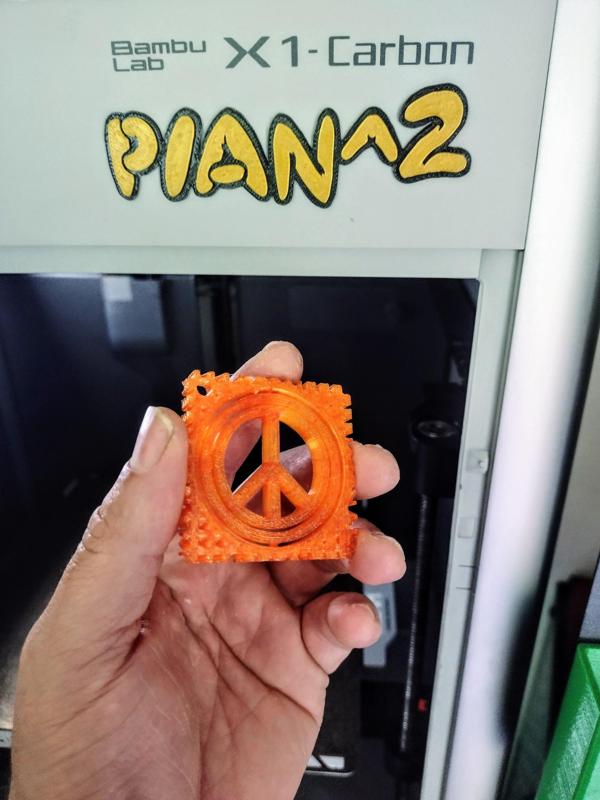 Peace Sign Keychain Gimbal