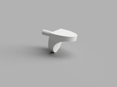 Shelf bracket with peg