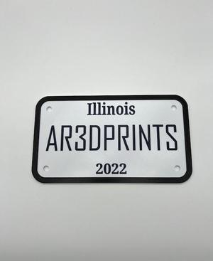 Customizable License Plate and Keychain