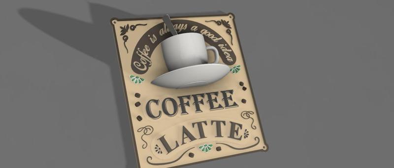 Coffee wall design or coffee spoon holder