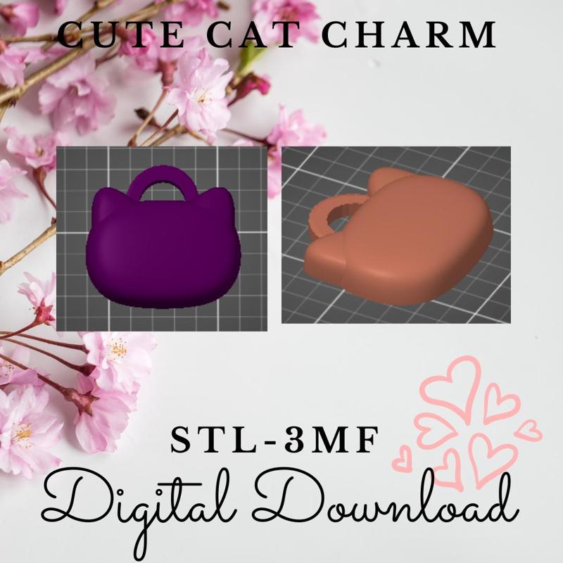 Cute Cat Charm / Cat decor / Crafts / embellishments / Cake topper / keychain/ earrings