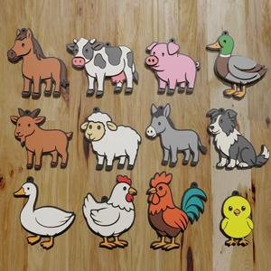 PACK 12 KEYCHAINS / MAGNETS / KEYCHAIN / MAGNETS LA GRANJA (STL AND 3MF)