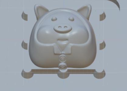 Keycap pig, base resin cast