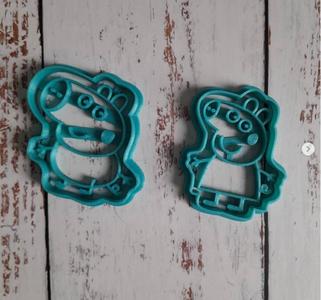 Cookie cutters with internal design PEPPA AND GEORGE 7cm