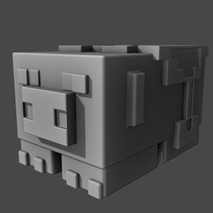 Minecraft Mini pig with saddle