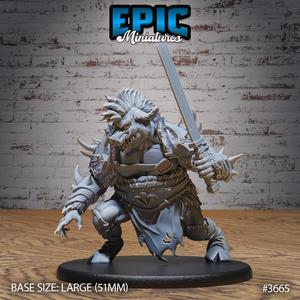 Boar Folk Outlaw Attack ‧ DnD Miniature ‧ Tabletop Miniatures ‧ Gaming Monster ‧ 3D Model ‧ RPG ‧ DnDminis ‧ STL FILE