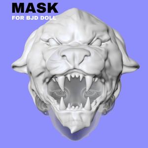3D MASK (TIGER) FOR BJD DOLL/3D MODEL/ART/OOAK/STL/OBJ